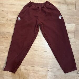 Cozy Burgundy/Brown Men Joggers